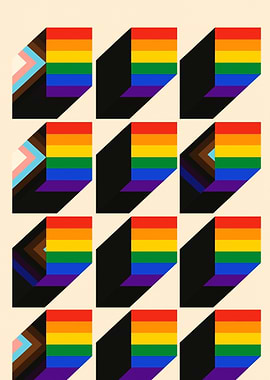 Pride Flags Geometric Pattern