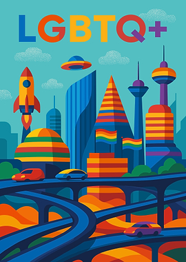 LGBTQ+ Cityscape Illustration