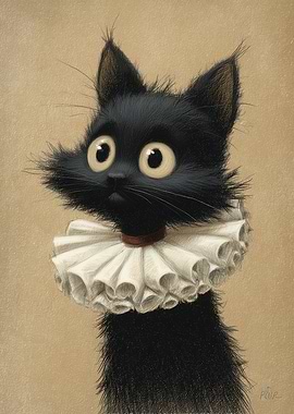 Elegant Black Cat Portrait