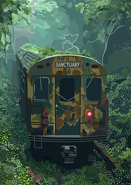 Overgrown Subway Train 'Sanctuary'