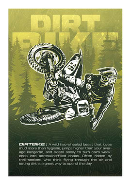 Dirt Bike Rider in Motocross Action - MX