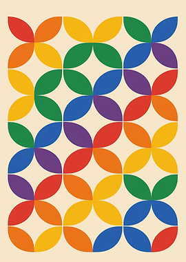Rainbow Geometric Pattern
