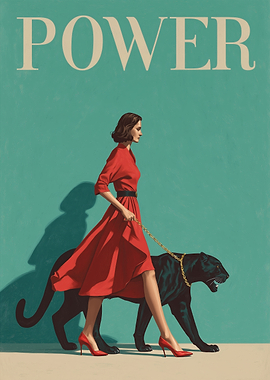 Panther Power – Retro Fashion Editorial Illustration