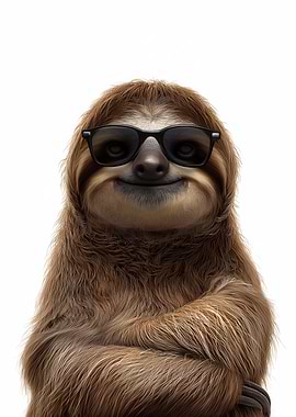 Cool Sloth with Sunglasses