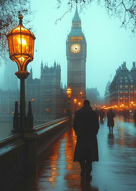 London Foggy Night