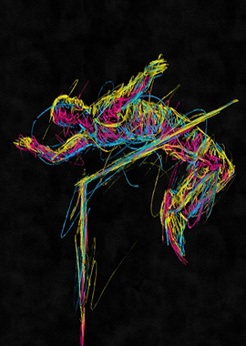 High Jump Abstract Art