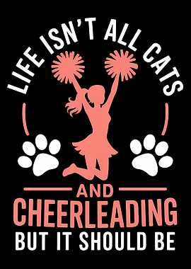 Cats and Cheerleading Funny Quote