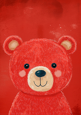 Red Teddy Bear Illustration