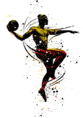 Basketball Player in Action Art