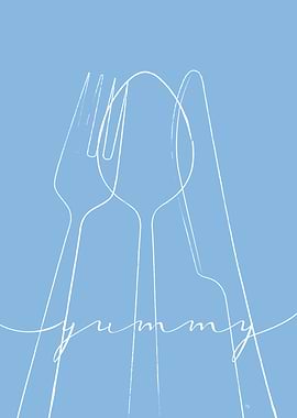 Yummy Cutlery Kitchen Art