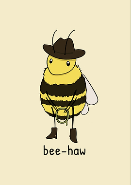 Bee-haw: Cowboy Bee Cartoon