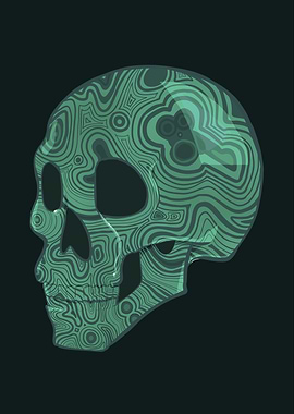Malachite Skull