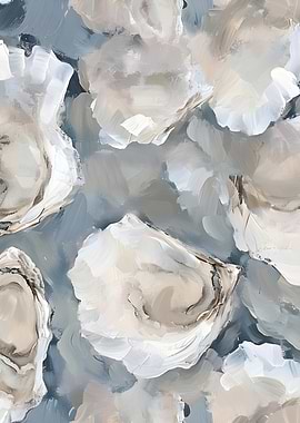 Oyster Shells Abstract Painting