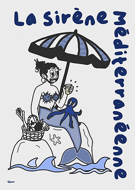 La Sirène Méditerranéenne Illustration