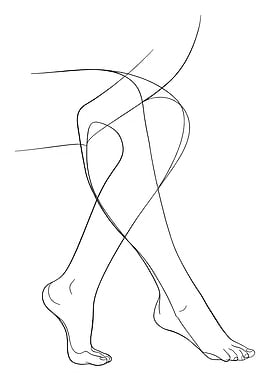 Minimalist Line Art of Legs