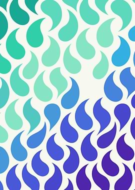 Teardrop Pattern with Gradient