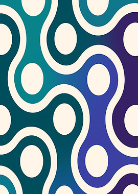 Abstract Interconnected Shapes Pattern