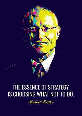 Michael Porter Colorful Portrait with Quote