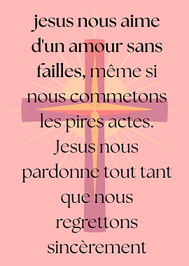 Jesus Love French Text Art