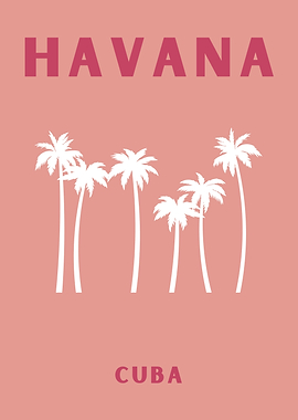 Havana Cuba Minimalist Travel Poster