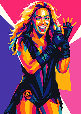 Beyonce Pop Art Portrait