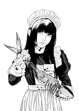 Maid with Fish Skeleton