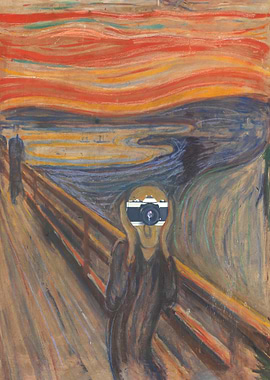 The Scream with Camera Head