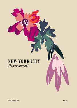 New York City Flower Market Art