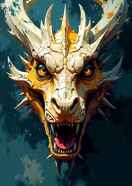 Dragon Head with Open Mouth