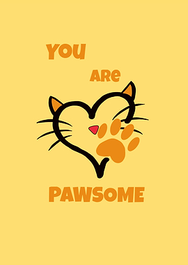 You Are PAWSOME – Cute Animal Lover Pun Design