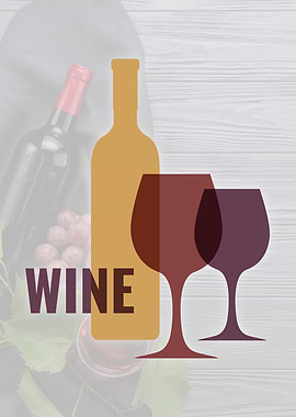 Wine Still Life with Bottle and Glasses