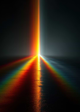 Abstract Light Beam Reflection