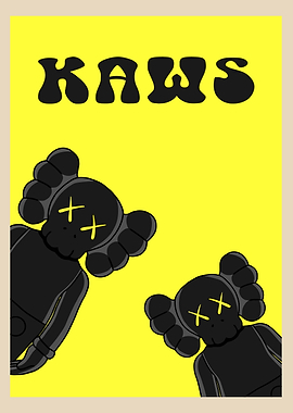 KAWS Art with Two Figures