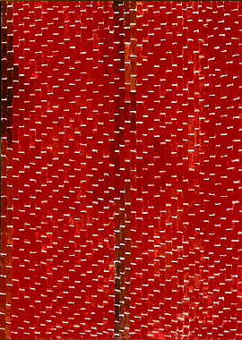 Alma Thomas Abstract Red and White Pattern