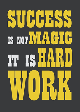 Success is Hard Work Typography