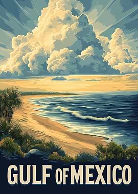 Gulf of Mexico Beach Scene