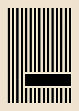 Abstract Black and Beige Striped Design