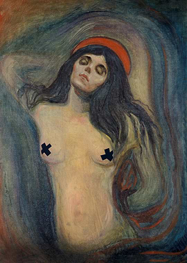 Madonna by Edvard Munch parody