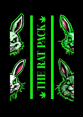 The Rat Pack rat Weed Art