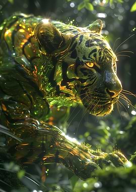 Emerald Tiger in Jungle