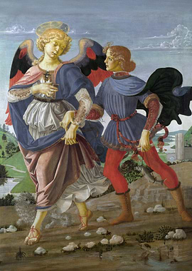 Tobias and the Angel Painting