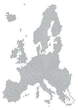 Europe Map Dotted
