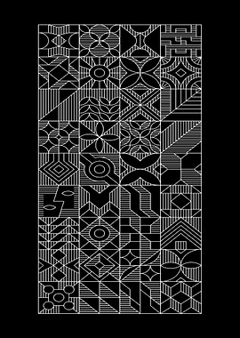 Geometric Pattern Black and White