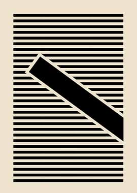 Abstract Black and White Geometric Design