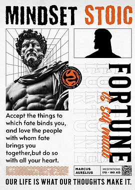 Mindset Stoic: Marcus Aurelius Inspirational Poster