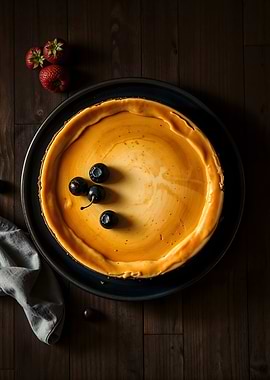 Delicious Cheesecake with Berries on Plate