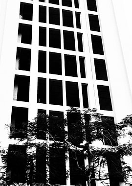 Black and White Building Facade