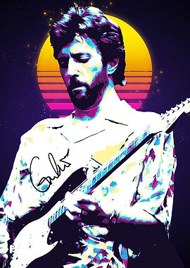 Eric Clapton Retro Portrait