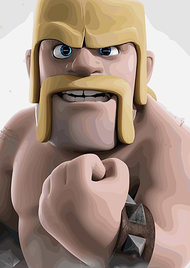 Clash of Clans Barbarian Portrait
