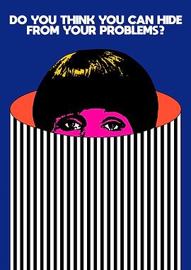 Hiding From Problems Pop Art
